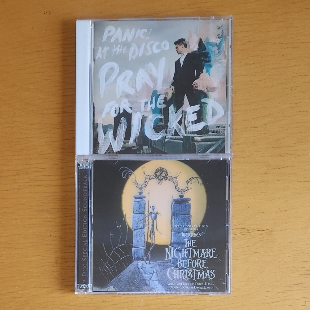 Panic! At The Disco "Pray for the Wicked" and "Nightmare Before Christmas" CDs